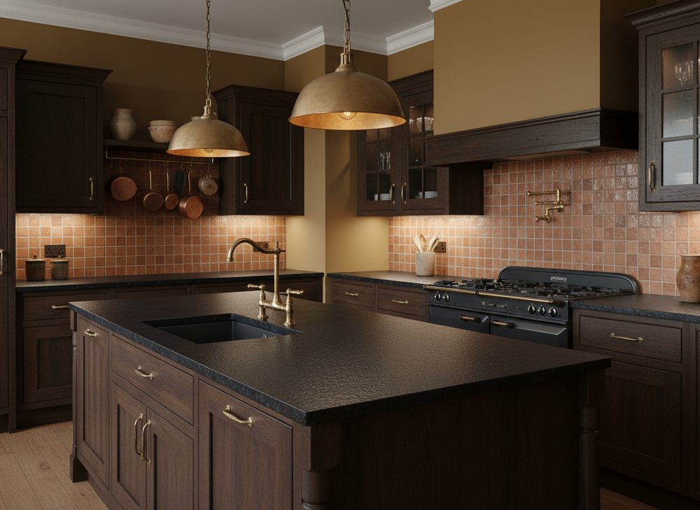 Leathered granite · moody palette